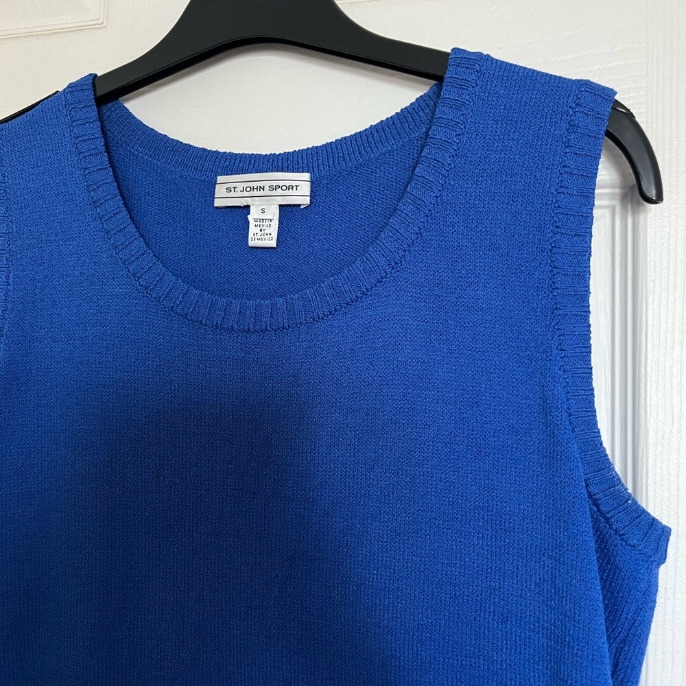 St John Sport - Cobalt Blue Knit Tank - Picture 2 of 6